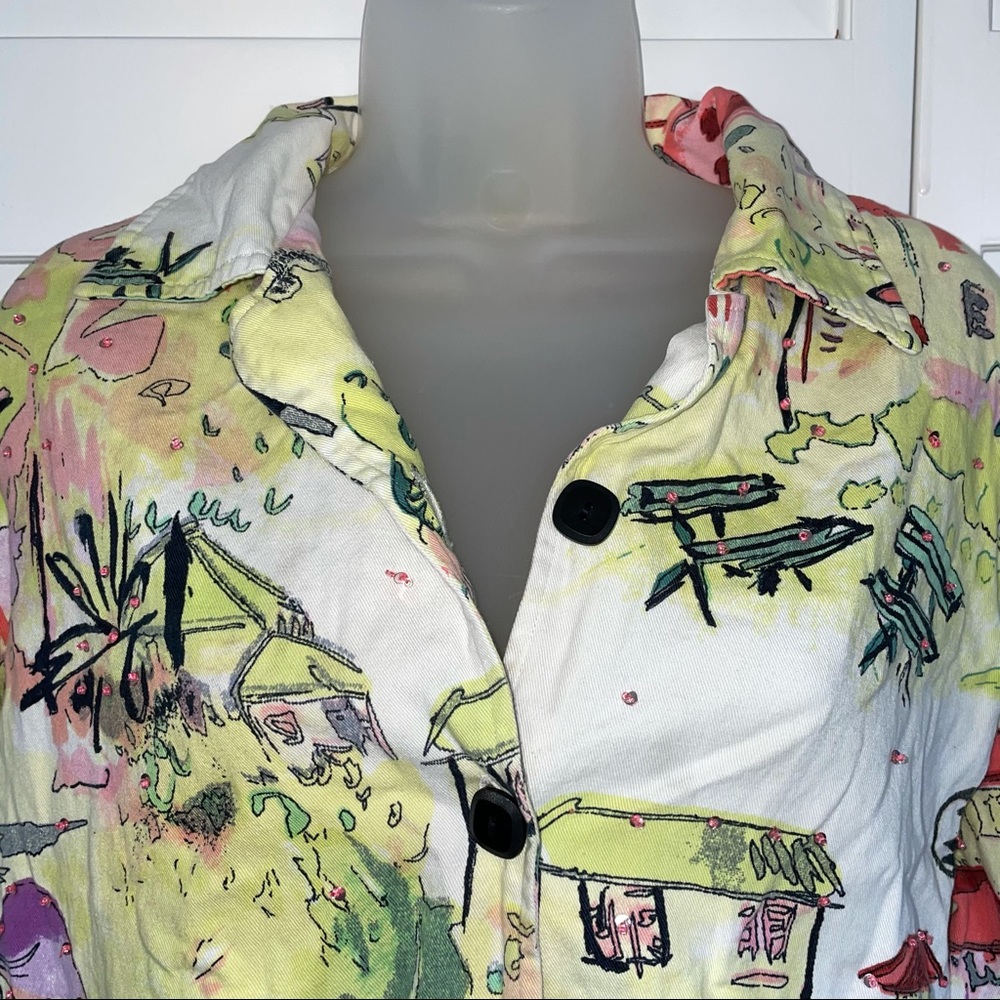 Pattern Jacket Button Vacation Spring Passports - image 2